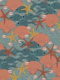 Echantillon Papier peint Wax Fonds Marins