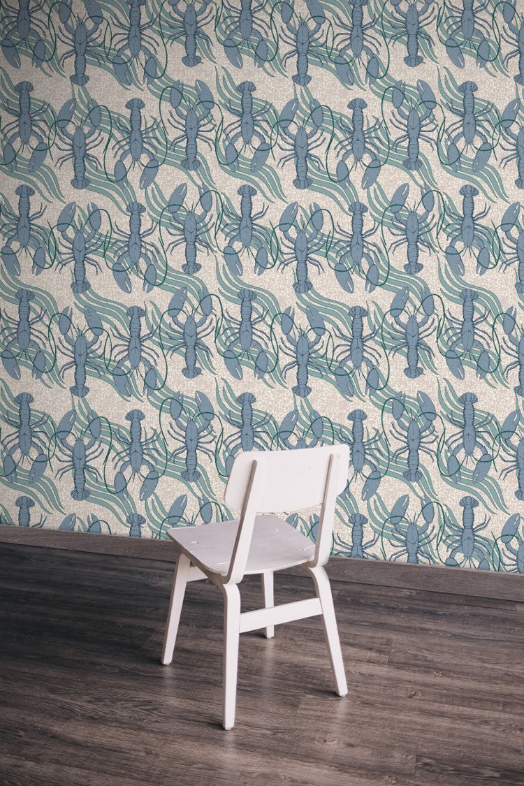 Echantillon Papier peint Wax Bonjour Homard !