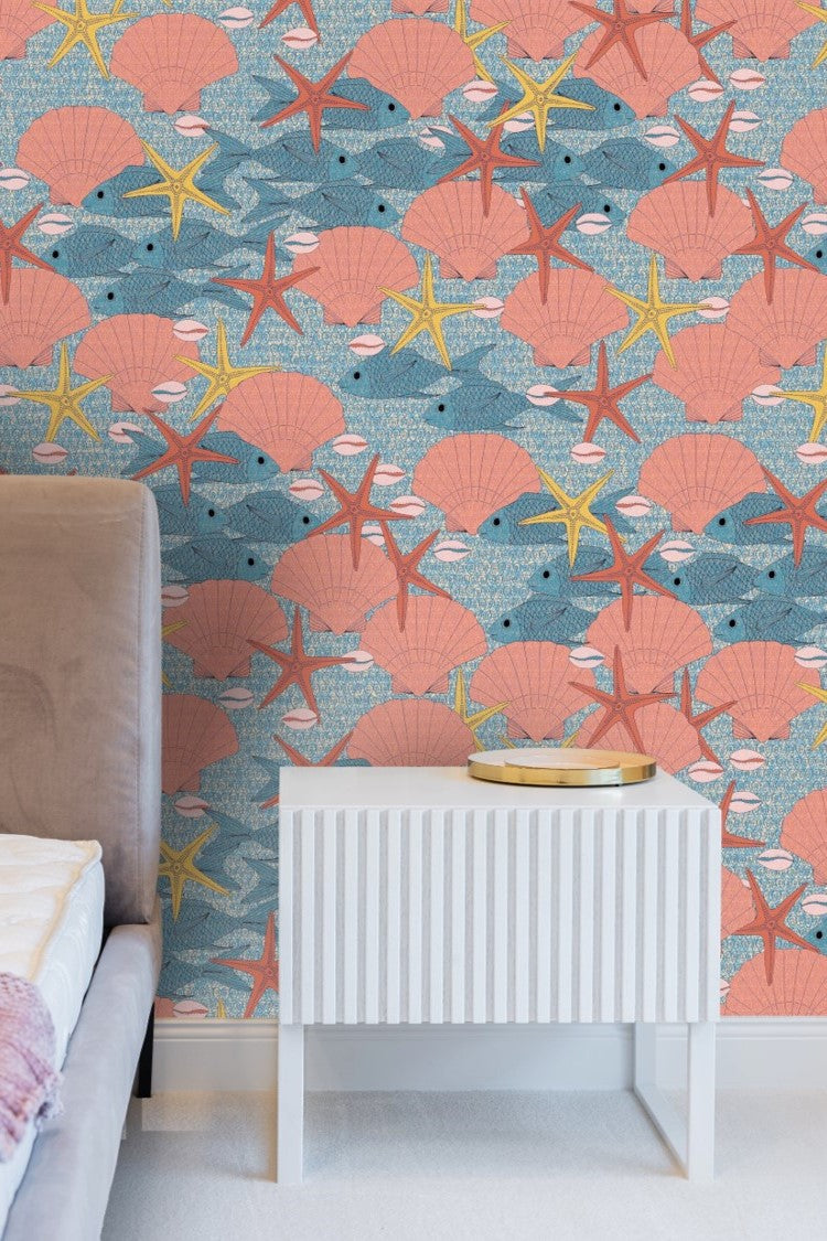 Papier peint Wax Fonds Marins