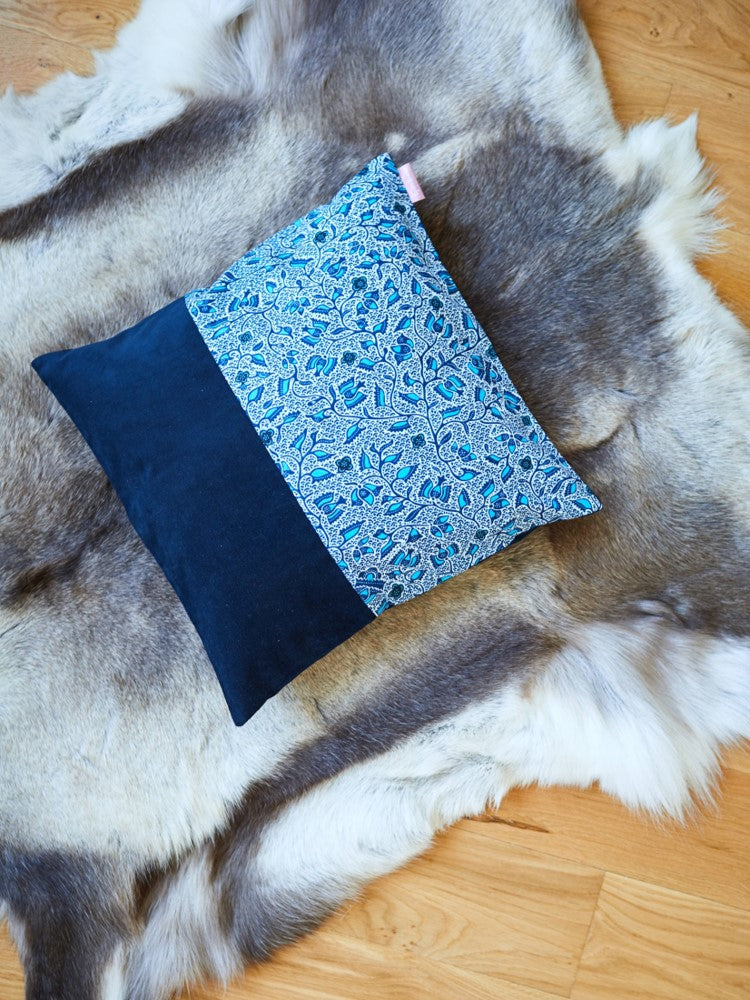 Bleue Ivy Velvet, Coussin déco