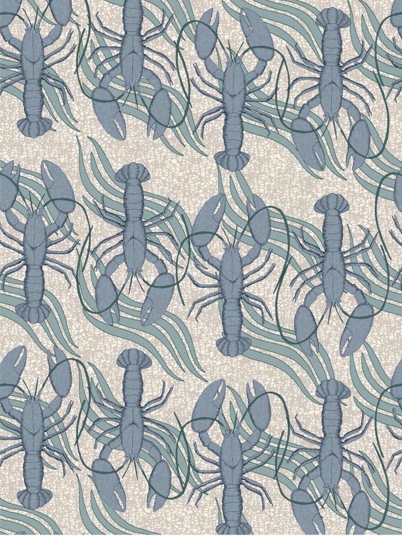 Echantillon Papier peint Wax Bonjour Homard !