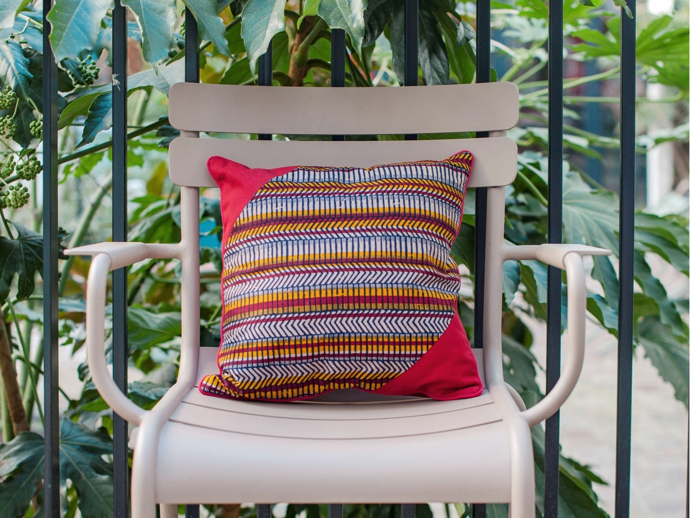Coussin Chevrons Rouge