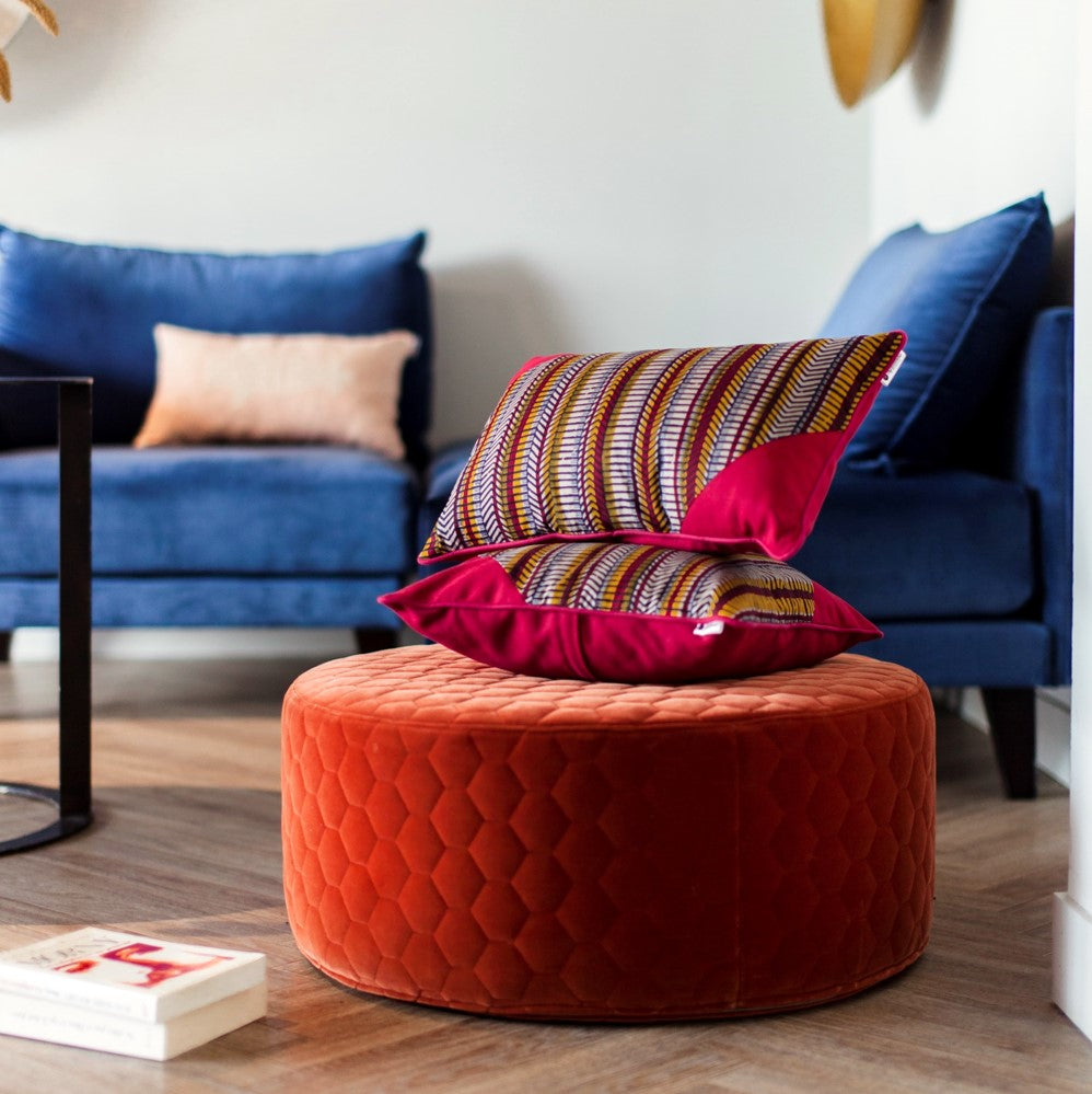 Coussin Chevrons Rouge