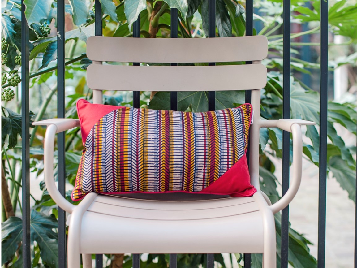Coussin Chevrons Rouge