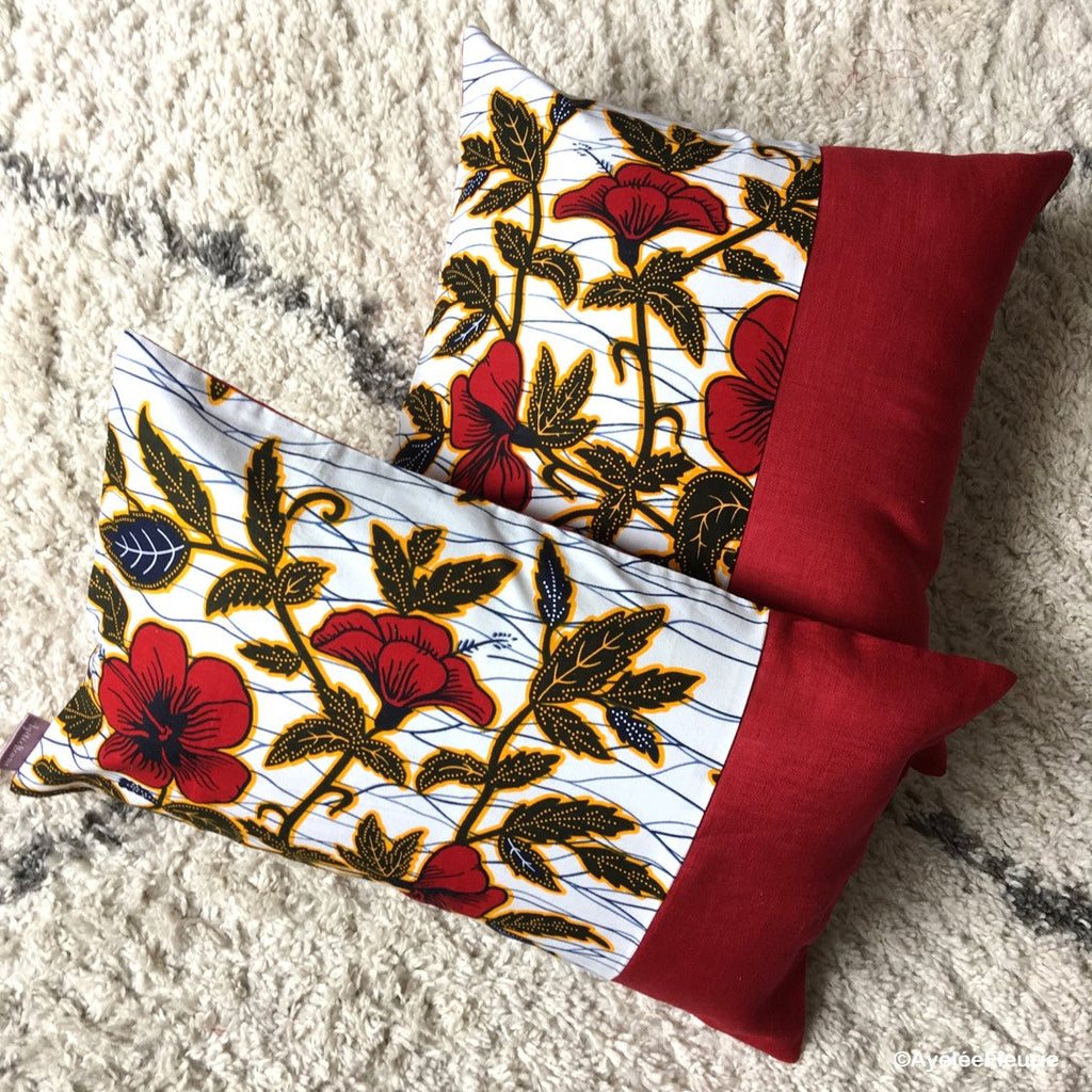 Sè Hibiscus Rouge, Coussin déco