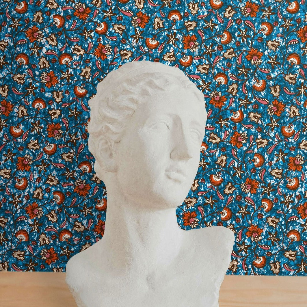 Papier peint Wax Fleur de Café