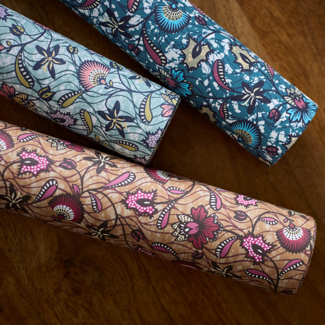 Papier peint Wax Fleur de Café