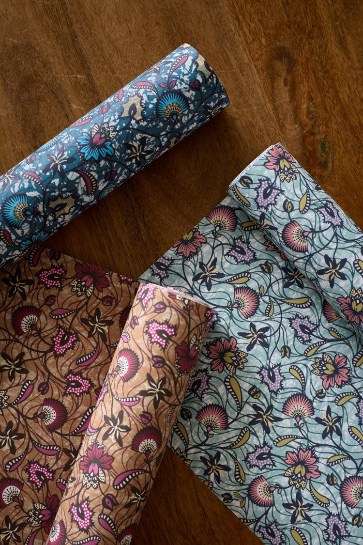 Papier peint Wax Fleur de Café