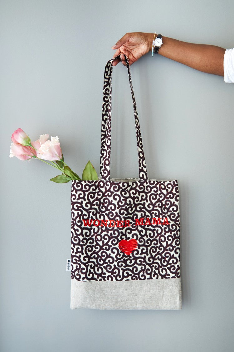 Tote-Bag brodé "Wonder Mama"