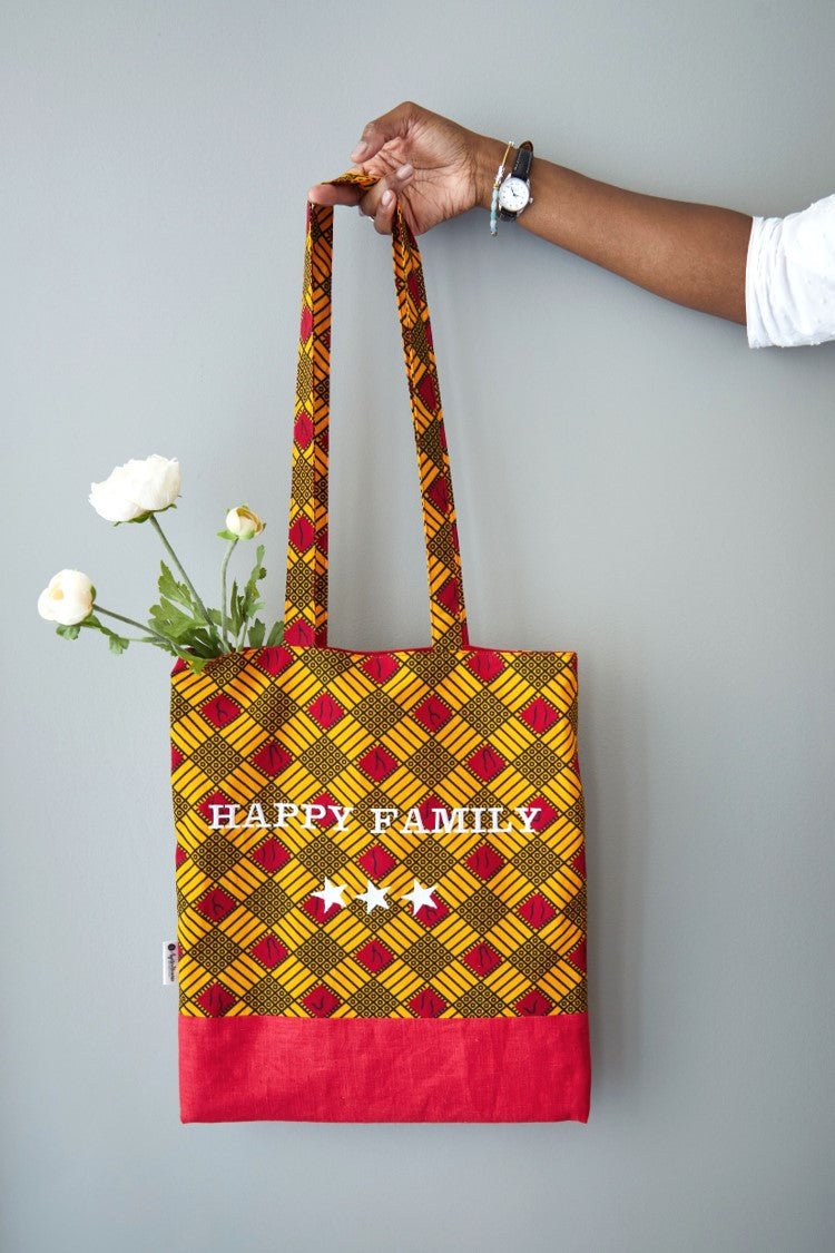 Tote-Bag brodé "Happy Family"