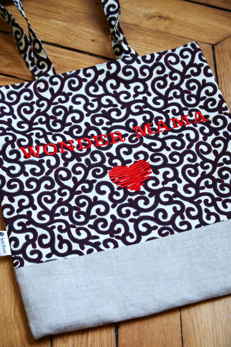 Tote-Bag brodé "Wonder Mama"
